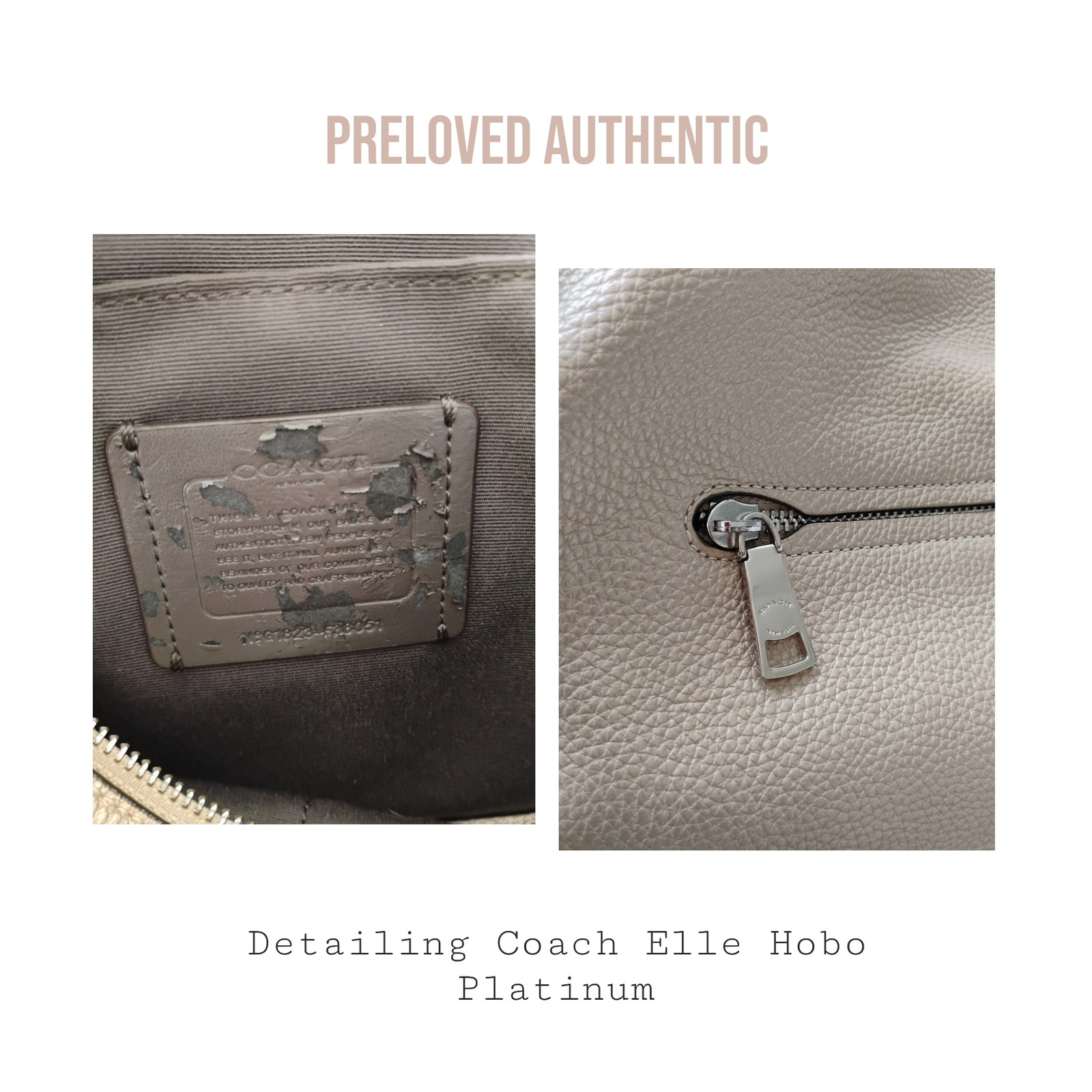 Preloved | Coach Elle Hobo Platinum — Elegan, Premium dan Tetap Nyaman Dipakai! - Gambar 3