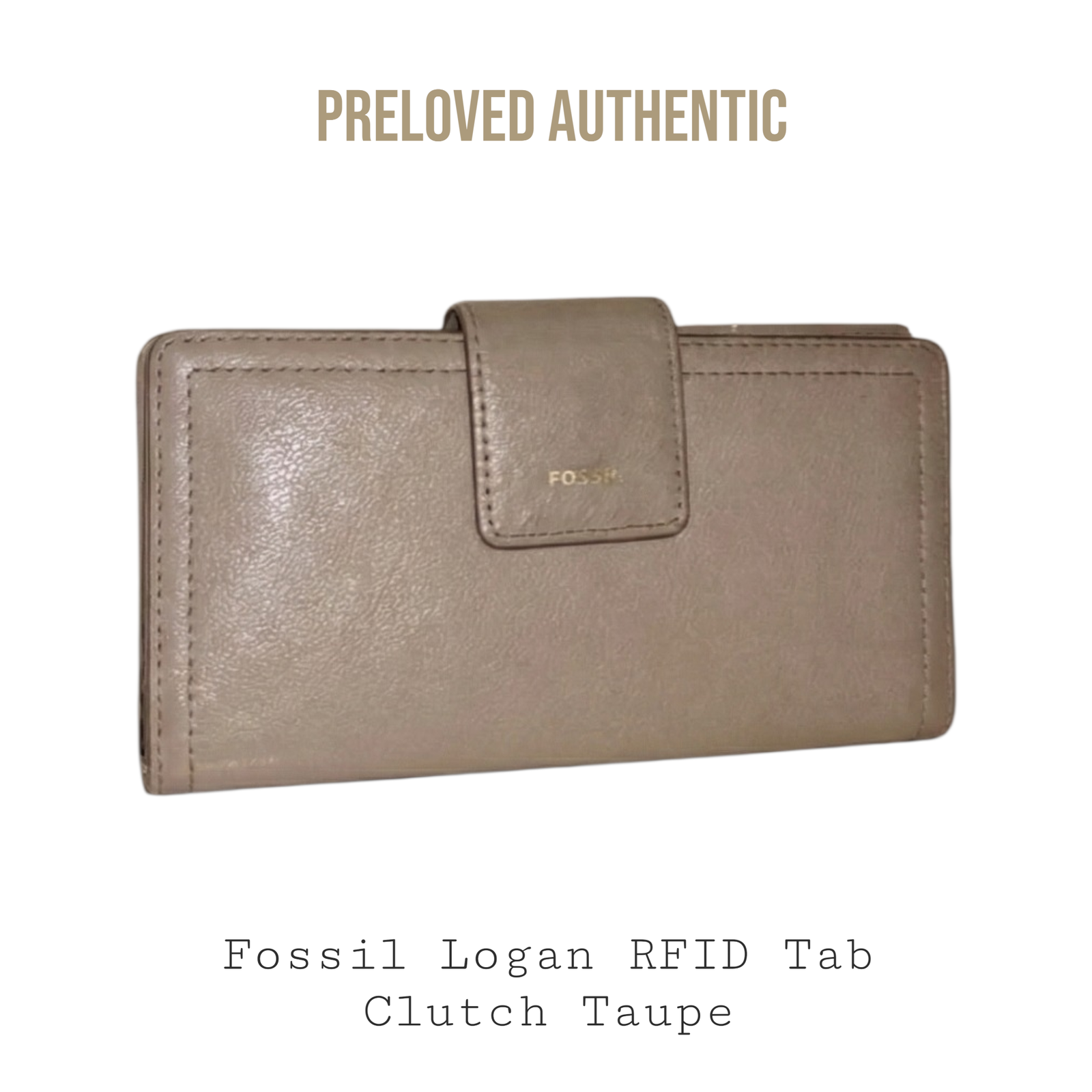 Preloved | Fossil Logan RFID Tab Clutch Taupe – Simple, Stylish dan Anti-Ribet! - Gambar 2