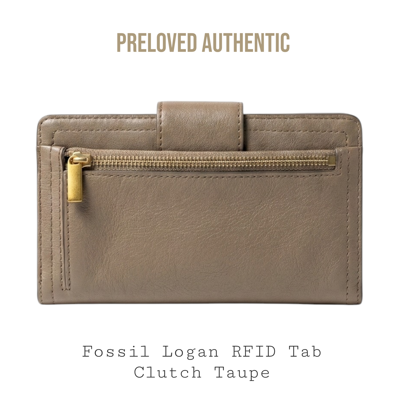 Preloved | Fossil Logan RFID Tab Clutch Taupe – Simple, Stylish dan Anti-Ribet! - Gambar 4
