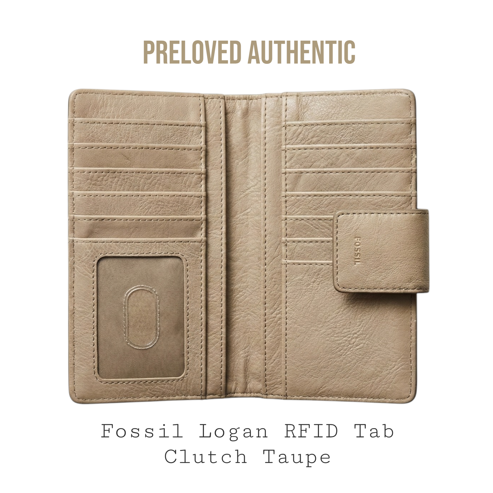 Preloved | Fossil Logan RFID Tab Clutch Taupe – Simple, Stylish dan Anti-Ribet! - Gambar 3