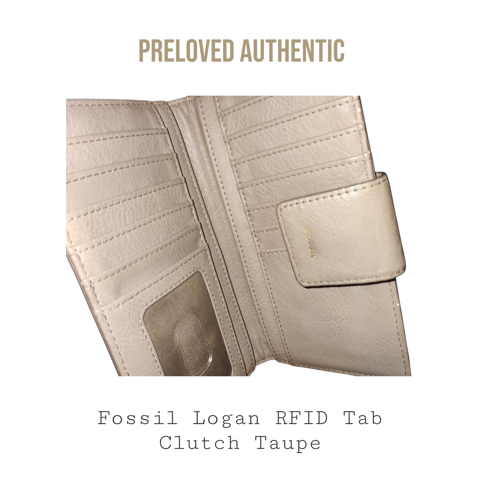 Preloved | Fossil Logan RFID Tab Clutch Taupe – Simple, Stylish dan Anti-Ribet! - Gambar 5