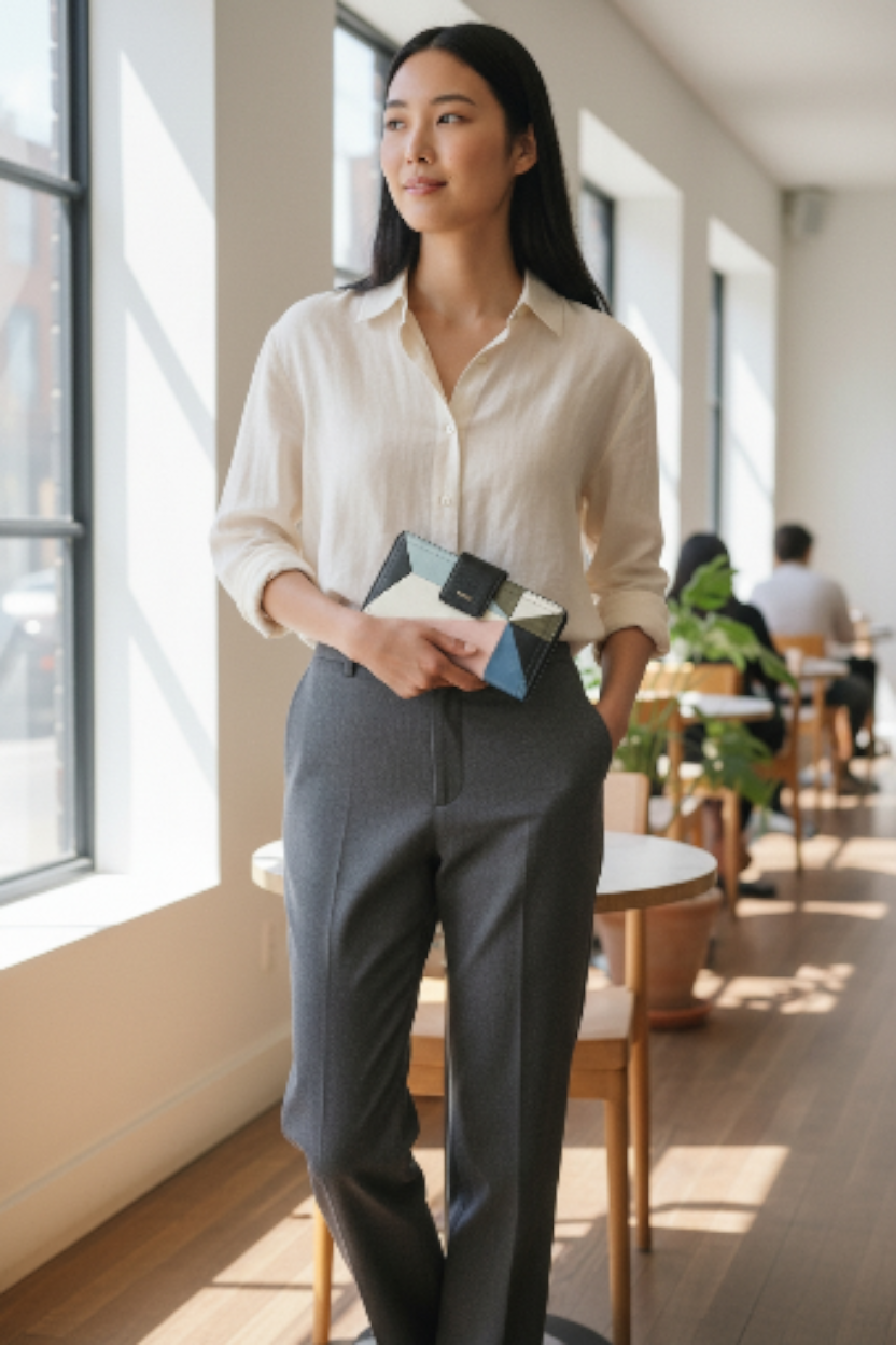 Preloved | Fossil Logan Tab Patchwork Clutch – Unik, Colorful & Stylish!